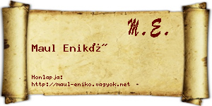 Maul Enikő névjegykártya